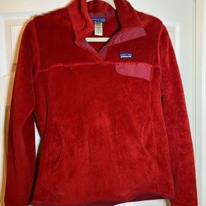 Patagonia Red pullover fleece jacket